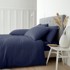 CATHERINE LANSFIELD Flanelska posteljina Brushed 230x220 cm za bračni/produženi krevet Tamno plava