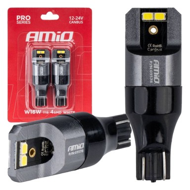 AMIO LED žarulje CANbus PRO T15 W16W, 4x2016 SMD, bijele, 12V/24V ( ), 2 kom.