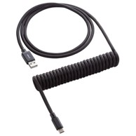 CABLEMOD Classic spiralni kabel za tipkovnicu, USB-C na USB Type A, Polarna Crna, 150 cm - CM-CKCA-CK-KK150KK-R
