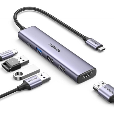 UGREEN USB HUB Multiport adapter USB-C 4K HDMI, 100W, 4K@30Hz HDMI