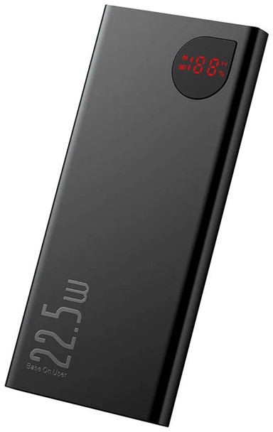 BASEUS Prijenosna baterija Adaman, 22.5W, 10000 mAh, crna
