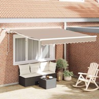 Tenda s LED lampicama, 300 x 250 cm, poliester i metal, bež