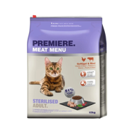 PREMIERE Hrana za mačke Cat Adult Sterilised, perad i govedina, 10 kg