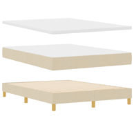Box Spring krevet s madracem, krem, 140x200 cm