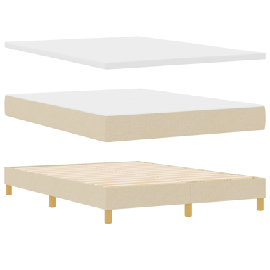 Box Spring krevet s madracem, krem, 140x200 cm