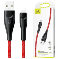 USAMS Pleteni kabel U41 lightning 1m2A crveni brzo punjenje