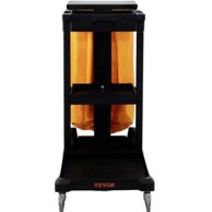 VEVOR Kolica za čišćenje s 3 police 120x51x98 cm, crna