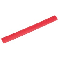 Ravnalo PVC 30 cm fleksibilno crveno