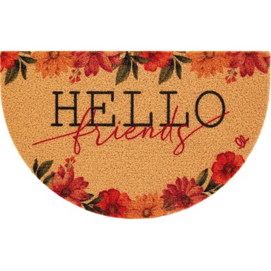 OLIVO TAPPETI otirač Eco-cocco polukrug 40x65 cm, smeđa