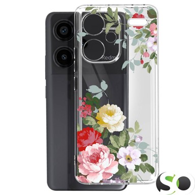 HQ Silikonska maskica za Honor 200 Lite Prozirna Flowers #4