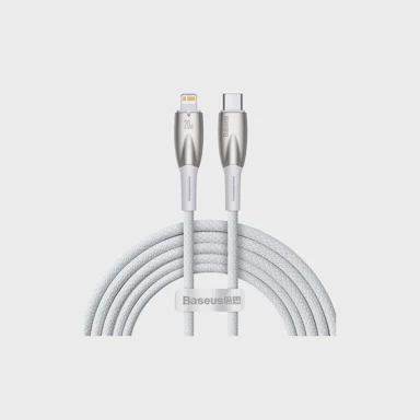 BASEUS Kabel tip C za Apple, Lightning, 8-pin, 20 W, CADH000102, 2 m, bijeli