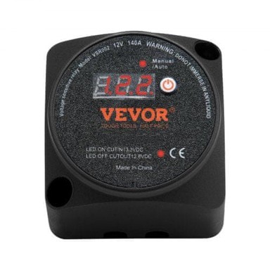 VEVOR Set za izolator baterije Dual, 12V, 140 A, ručni i automatski način rada