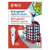 KUKU Dječja knjiga Interaktivna knjiga Engleski slikovni rječnik, bez olovke