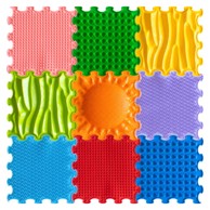ORTOTO Puzzle podloga za masažu Stimulative Rainbow, set 9 kom