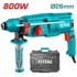 TOTAL Električni rotacijski čekić One-Stop Tools 800 W 4000 ud/min 2,5 J, crni