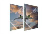 TMK Staklena zaštita za štednjak ili ploču za kuhanje iz dva dijela 35x52, avion