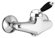 SAPHO KIRKÉ BLACK Miješalica za tuš, zidna, retro, krom, crna ručka