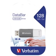 VERBATIM USB stick Databar 128 GB, USB 2.0, sivi