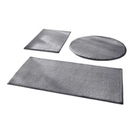 MILA HOME Sive kupaonske prostirke u setu 3 kom 50x90 cm