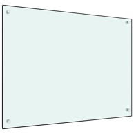 Kuhinjska zaštita od prskanja, kaljeno staklo, bijela