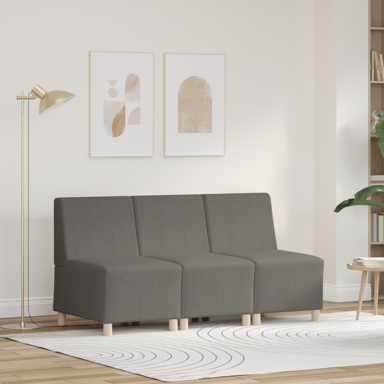Sofa Chiar 3 kom, baršunasta tkanina, svjetlosiva