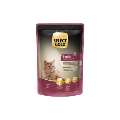 SELECT GOLD Cat Senior 12+ pašteta piletina i losos 85 g