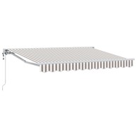 Električna uvlačiva tenda, 4 x 3 m, svijetlosivo-bijela