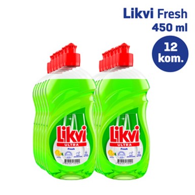 LIKVI Deterdžent za posuđe Ultra Fresh, 450 ml, 12 kom