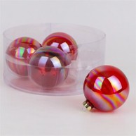 Staklene kuglice 10cm, 4 kom, crvene