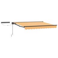 Električna uvlačiva tenda 3,5 x 2 m poliester s PU premazom i čelik obložen prahom i aluminij, antracit