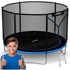 NEO-SPORT Vrtni trampolin 252 cm (8 ft), vanjska mreža i ljestve, plavi
