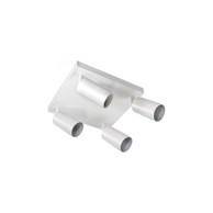 Kvadratna bijela svjetiljka Spot Fargo 4xGU10