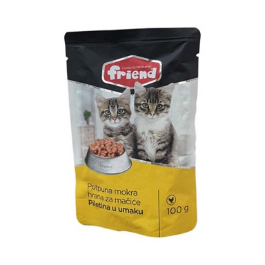 FRIEND Hrana za mačke Junior, vrećica piletina u umaku, 100 g