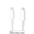 NEDIS Lightning kabel USB 2 0 Apple Lightning 8 pinski USB C muški 480 Mbps niklani 1 00 m okrugli PVC bijeli kutija