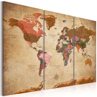 Slika Maps Brown Elegance 90x60