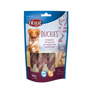 TRIXIE Poslastica za pse Premio Duckies light 100 g