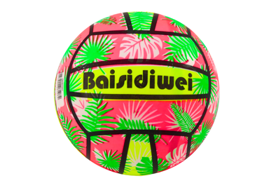 Gumena lopta Bright Leaves, ružičasta, 24 cm