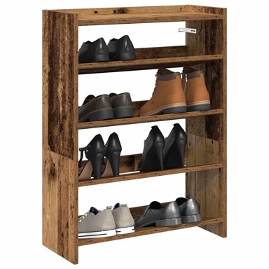 Stalak za cipele boja staro drvo 80x25x61,5cm konstruirano drvo