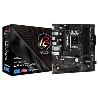 ASROCK Matična ploča B760M PG Lightning, Intel B760, mATX, s. LGA1700