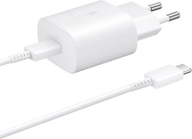 SAMSUNG Kućni punjač TA800, 25W Fast Charge USB-C, USB-C kabel, bijeli