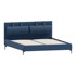 ROPEZ Tapecirani bračni krevet Tulsa 200x200 cm s podnicom, tamno plavi