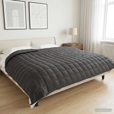 Težak pokrivač, 235 × 290 cm, 11 kg, 100% pamuk, 205T, antracit