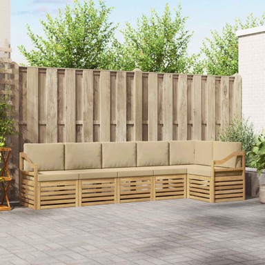 Set vanjskih sofa, 6 kom, 304 x 126,5 x 73 cm, poliester