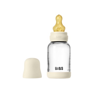 BIBS staklena bočica Boheme 120 ml sa sisačem S, bijela