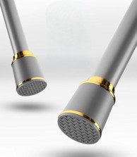 NIKCORP Teleskopska karniša, 87–120 cm, Ø32 mm, nehrđajući čelik, siva