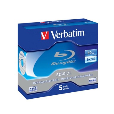 VERBATIM Blu-Ray BD-R DL 50GB, 6×, Wide Print, pakiranje 10 kom, V043736