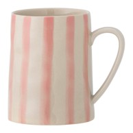 BLOOMINGVILLE Bijela/ružičasta šalica od kamenine 440 ml Begonia