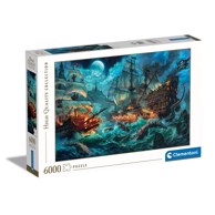 CLEMENTONI Puzzle Bitka pirata, 6000 dijelova, 1686x1184 mm