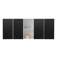 HAMMEL FURNITURE Crno-bijela zidna komoda Mistral Kubus, 169x69 cm