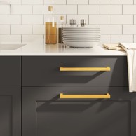 Ručke za ormarić 10 kom zlatne 224 mm od nehrđajućeg čelika